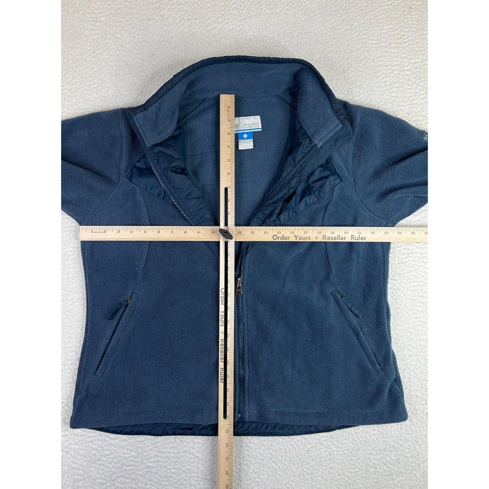 Columbia Jacket Womens Plus 1X Blue Fleece Interchange Full Zip Quilted Outdoor - Picture 8 of 11